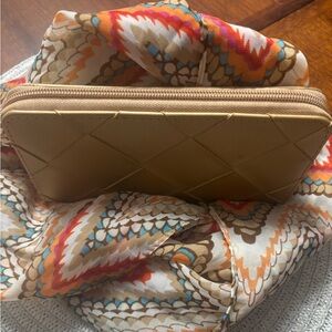 Elegant Tan Clutch Wristlet